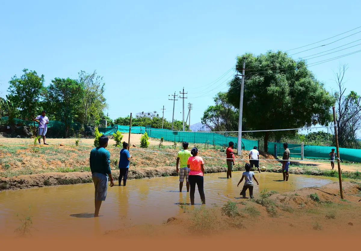 mud volleyball